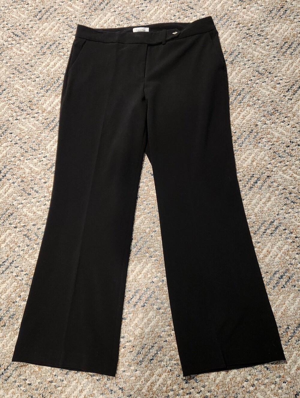 Calvin Klein Black Wide-Leg Trousers